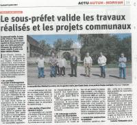 Article de presse visite du sous-préfet